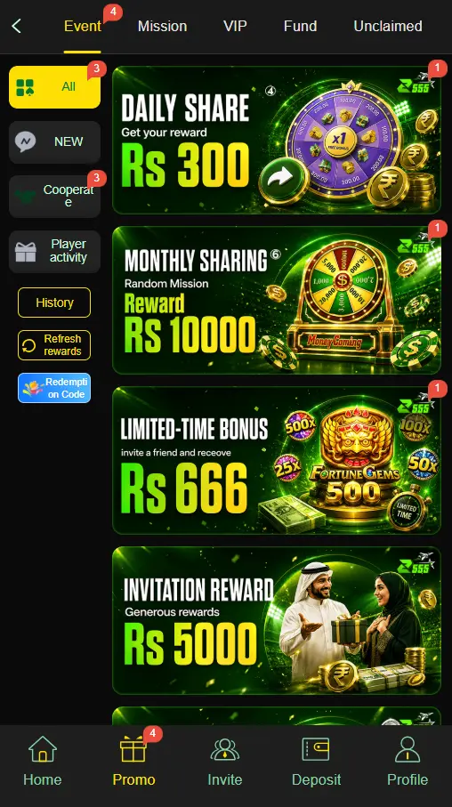 Z555 Bonuses
