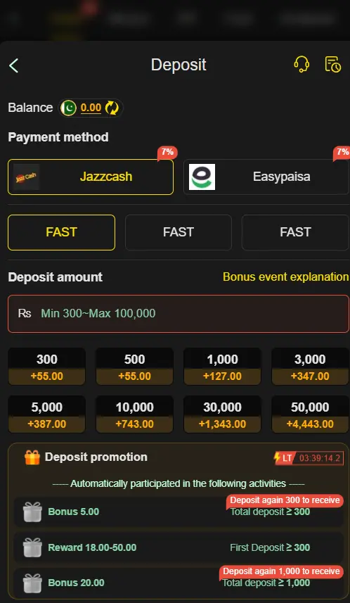 Z555 Game Deposit